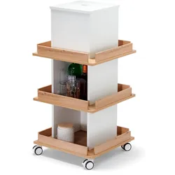 Tchibo - Regalturm mit Stauraum - 45x45x93cm - braun - Holz