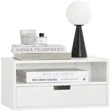 SoBuy Nachttisch Nachtregal Nachtschrank Wandschrank Hängeschrank NKD03-W