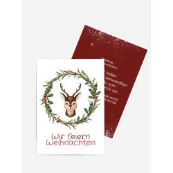 Einladungen Weihnachtskarten selbst gestalten mit Spruch und Fotos im Onlinedesigner bei Meine-Kartenmanufaktur.de