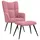 vidaXL Relaxsessel mit Hocker Samt 64 x 95,5 x 66 cm Rosa