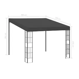 vidaXL Wand-Pavillon 3x3 m Anthrazit Stoff