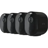 Arlo Kabelloses Sicherheitssystem Pro 3 Black mit 4 Kameras VMS4440B