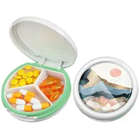 Tablettenbox 3 Fächer Pillendose Wasserdichte Medikamentenbox Pillenbox für Reise & täglichen Fächern für Medikamente,Vitamine, Fischöl,Nahrungsergänzungsmittel usw.