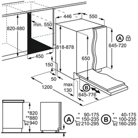AEG FSE62417P Einbau-Geschirrspüler (vollintegrierbar, 450 mm breit)