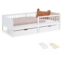 Homestyle4u Kinderbett 90x200 cm, Kinder- & Jugendzimmer, Kindermöbel, Kinderbetten,