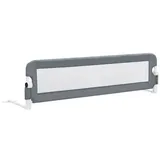 vidaXL Kleinkind-Bettschutzgitter Grau 150x42 cm Polyester