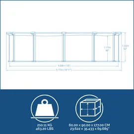 BESTWAY Hydrium Stahlwandpool Set 550x130cm (561CS)