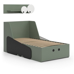 VitaliSpa® Kinderbett Einzelbett Set Krokodil grün