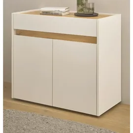 furn.design Kombikommode Center 70 x 80 cm Grau / Weiß