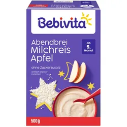Bebivira Abendbrei Milchreis Apfel ab dem 5. Monat 500G