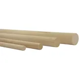 vasalat Holzstäbe glatt zum Basteln 100cm x 7mm Buche Natur Inhalt 12 Stück