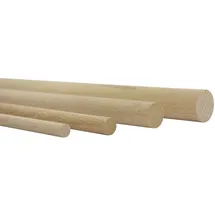 vasalat Holzstäbe glatt zum Basteln 100cm x 7mm Buche Natur Inhalt 12 Stück