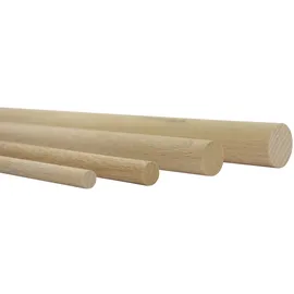 vasalat Holzstäbe glatt zum Basteln 100cm x 7mm Buche Natur Inhalt 12 Stück