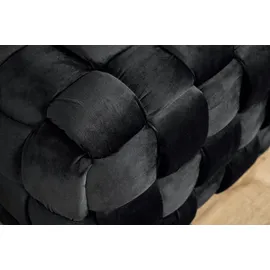 Jahnke Hocker Web Art L Samt 118 x 43 x 50 cm Schwarz