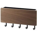 Rustikaler Schlüsselhalter Zur Wandmontage Im Landhausstil Mit Ablage Für Briefe Und Karten, Aus Abs Und Holz (khaki/kaffee, 18×9,6cm)
