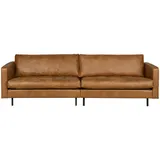 Woood 3-Sitzer Sofa Recycling-Lederfaser-Verbundstoff Cognac