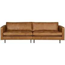 Woood 3-Sitzer Sofa Recycling-Lederfaser-Verbundstoff Cognac
