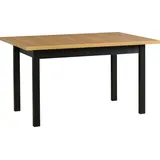 Modena 1 XL Esstisch ausziehbar klappbar Wotan Schwarz 140-220x80x76 cm, 32mm Platte - Braun