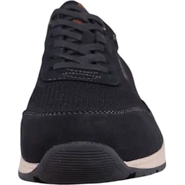 Mustang Herren Sneaker luftig sportlich und pflegeleichter Schnürschuh 4154-317, Größe:45 EU, Farbe:Mehrfarbig - Blau 45