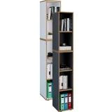 VCM Holz Büro Stand Regal Bücher Ordner Salia 5fach B. 30 cm