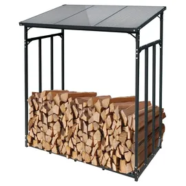 SCHMIDT security tools Kaminholzregal Aluminium 143 x 70 x 145 cm grau