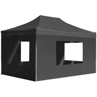 VidaXL Profi-Partyzelt Faltbar mit Wänden Aluminium 4,5×3m Anthrazit