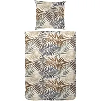 Primera Bettwäsche »Mako-Satin Bettwäsche Palmeral«, mit beruhigenden Palmenblättern beige