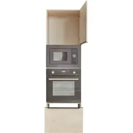 BASIC by Balculina Hochschrank Backofenumbauschrank Sanibel 60 x 210 x 58 cm Weiß