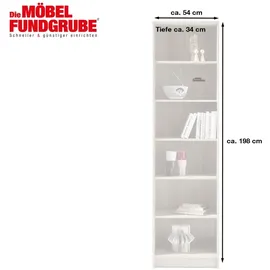 Die Möbelfundgrube Bücherregal 54 x 34 x 198 cm Braun