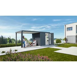 Biohort Gerätehaus Neo 2D Doppeltüre dunkelgrau-metallic