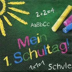 Papierservietten "Mein 1. Schultag", 33 x 33 cm, 20 Stück