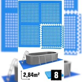 Eyepower Pool-Bodenschutzfliese blau 2,8 m2