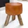 Wohnling Sitzhocker WL5.102 Leder 37 x 45 x 37 cm Braun