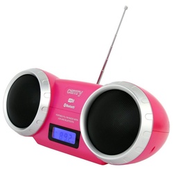 Camry CR 1139 Bluetooth-Lautsprecher (Radio mit Bluetooth USB MP3 AUX rosa Display) rosa