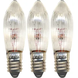 Best Season Ersatzglühbirnchen für Fensterleuchter, E10, 3w, 3 Stück