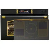Kaiser Küchengeräte Backofen-Set Herd Set Autark Retro Backofen XXL Dampfbackofen 133 L, TFT FullTouch Display, 37 Programmen: 100 % Dampfgaren, Sous-Vide, Gären, Heißluft PLUS+ Induktionskochfeld 90 cm, FREE Zone, Autark, Scratch-Guard EH 9361 AD+KCT 9196 IEm, mit 1-fach-Teleskopauszug schwarz