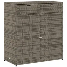 vidaXL Gartenschrank Grau 105x55x113 cm Poly Rattan