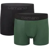 CAMANO Boxershorts comfort 2er Pack mit elastischem Logobund grau