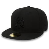 New Era Erwachsene Baseball Mütze MLB Basic NY Yankees 59 Fifty Fitted, schwarz(Schwarz), 7 1/8 Zoll - 56.8 CM