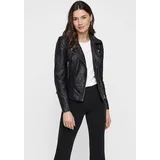 Y.A.S Lederjacke Y.A.S "YASSOPHIE LEATHER JACKET", Damen, Gr. XXL (44), schwarz, Web, Obermaterial: 100% Ziegenleder, unifarben, modisch, figurbetont, Langarm, Jacken, mit Biker Details