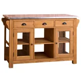 Casa Padrino Küchenbuffet Casa Padrino Landhausstil 135 x 65 x 90 cm SILBER
