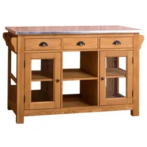 Casa Padrino Küchenbuffet Casa Padrino Landhausstil 135 x 65 x 90 cm SILBER