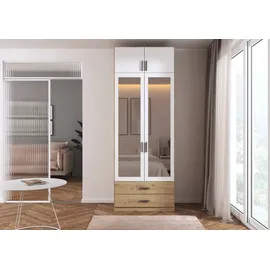 Rauch Wäscheschrank GAMMA 91 x 248 x 54 cm Eiche artisan/Alpinweiß