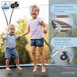 Kinetic Sports Trampolin Outdoor 'Salto Plus' Ø 305 cm – TÜV Rheinland geprüft, Komplett-Set für Kinder – bis 160 kg, Pink