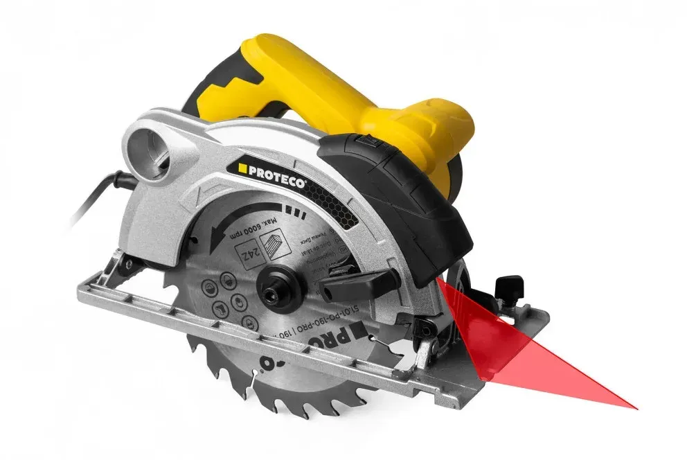 Proteco Handkreissäge PROFI 190 mm / 1600 W mit Laser