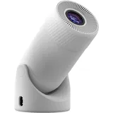 Mini Beamer 4K, Unterstützt WiFi 6 BT5.1 Portable Projektor 300 ANSI, Full HD 1080P Smart Beamer, 180°Drehen Handy Projector, Auto Keystone Mini Projector, für Android/iOS/PC/Switch (Weiß)