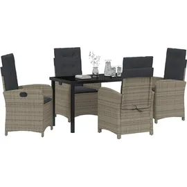 vidaXL Garten Essgruppe 5-tlg. Grau
