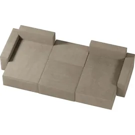 moeblo Wohnlandschaft DENVER U MINI , aus Cord, Couch Cord für Wohnzimmer Schlafsofa Sofagarnitur Sofa Eckcouch U-Form Cordstoff, Eckcouch Wohnlan... - Beige