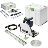 Festool Tauchsäge TS 60 KEBQ-Plus-FS, 577417 (mit Führungsschiene, Innensechskantschlüssel, Kreissägeblatt, Sichtfenster, Splitterschutz, Zubehör Set FS-SYS/2), im Systainer