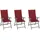 vidaXL Gartenstuhl 69 x 69 x 110 cm grau/rot 3 St.